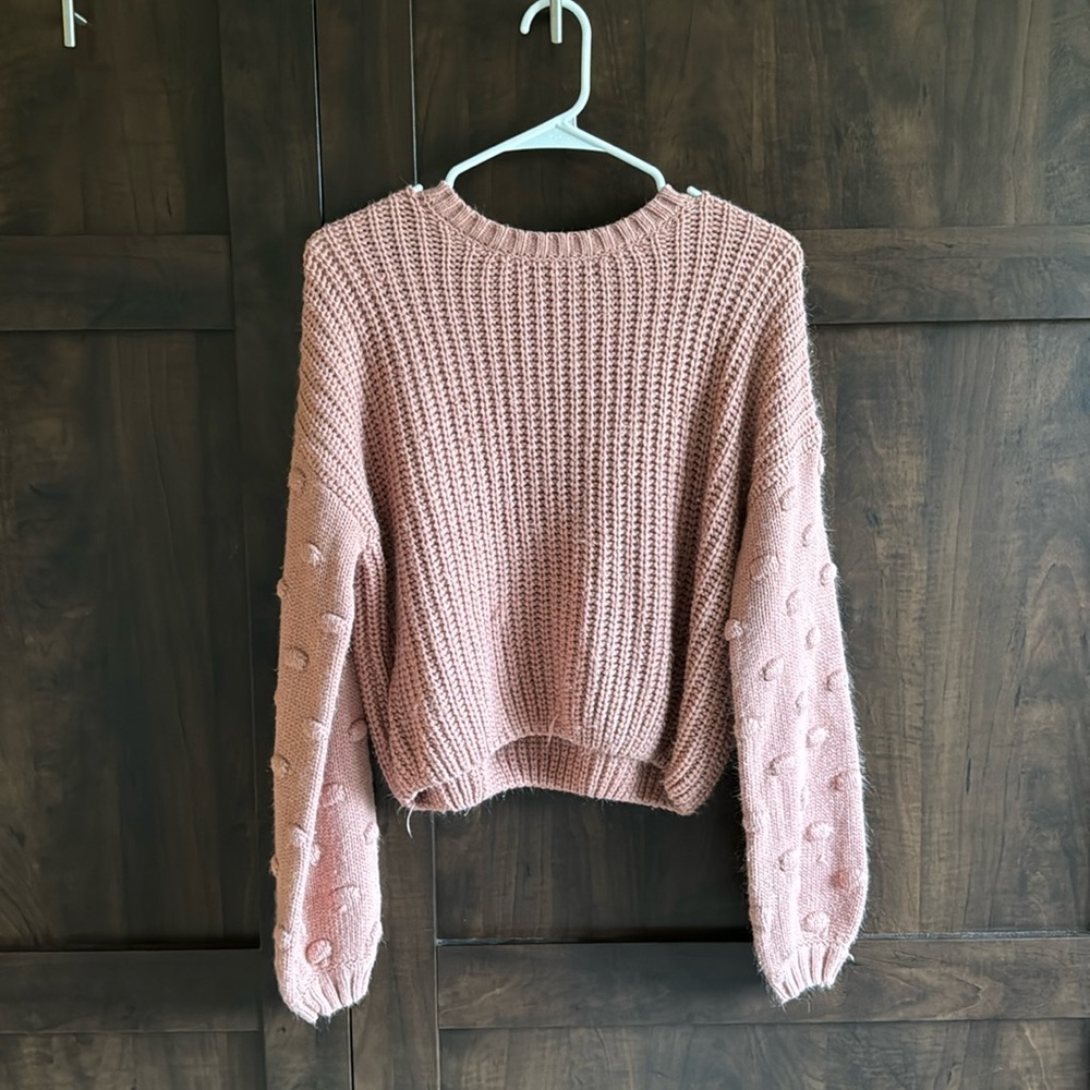 darker pink sweater